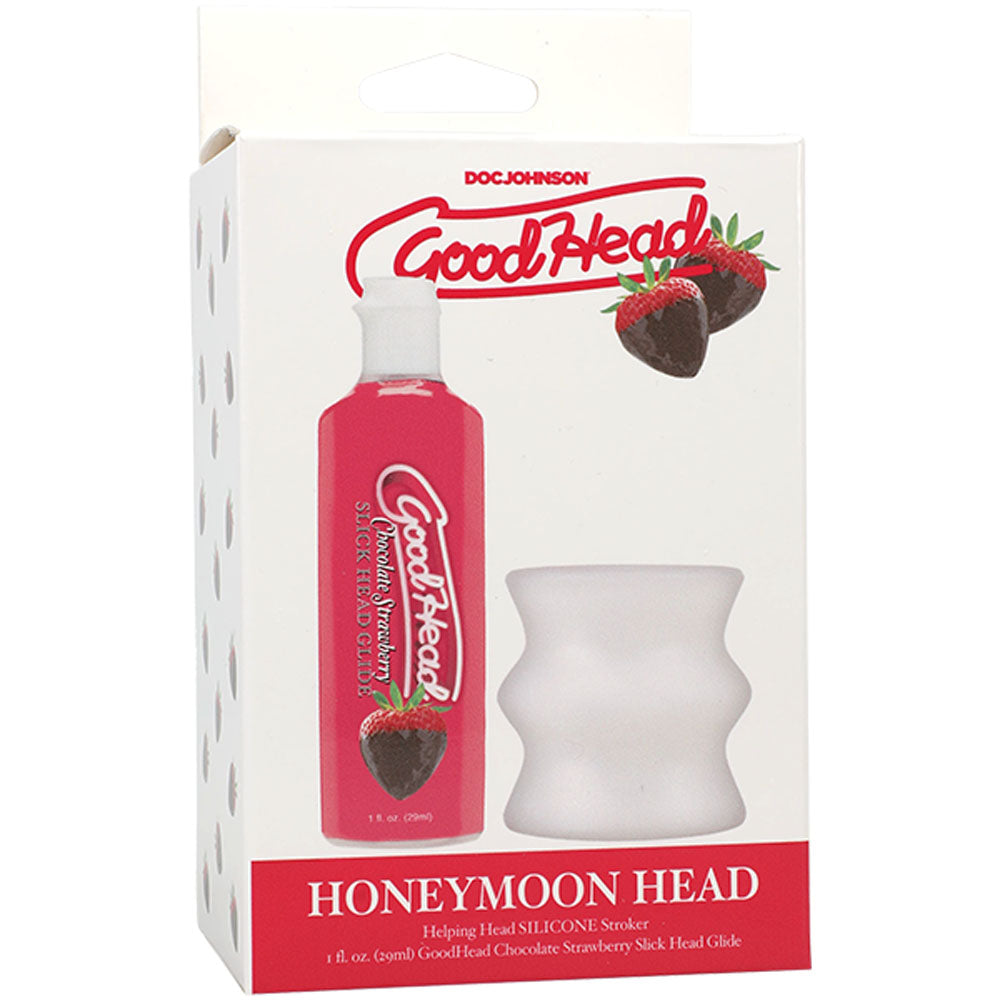 GoodHead Honeymoon Head - Kit - Chocolate Strawberry GoodHead Glide with Helping Head Stroker