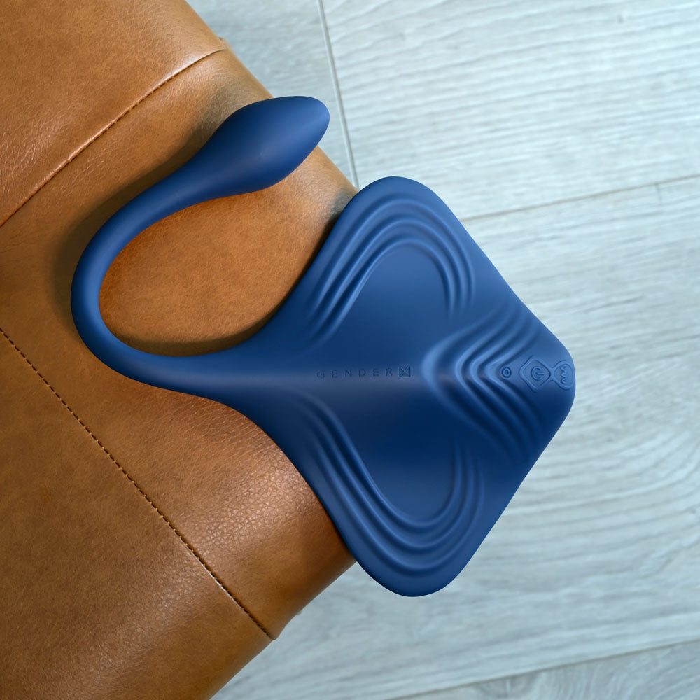 Gender X DAILY GRIND - Blue USB Rechargeable Grinding Pad with Anal Plug