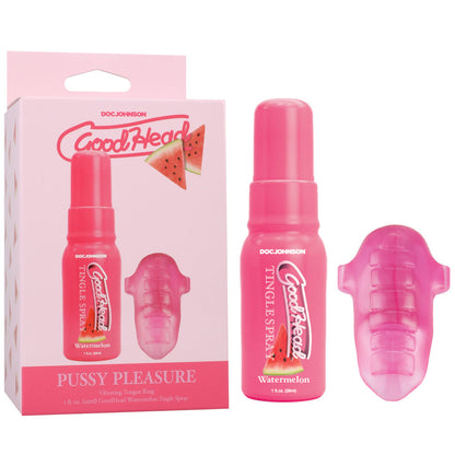 GoodHead Pussy Pleasure Party Kit - Watermelon GoodHead Tingle Spray and Vibrating Tongue Ring
