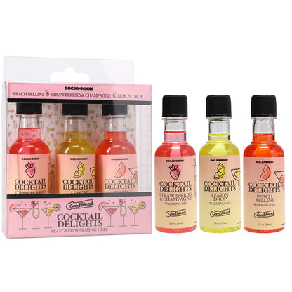 GoodHead Cocktail Delights - Flavoured Warming Oral Sex Gels - 59 ml Bottles - Set of 3