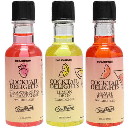 GoodHead Cocktail Delights - Flavoured Warming Oral Sex Gels - 59 ml Bottles - Set of 3
