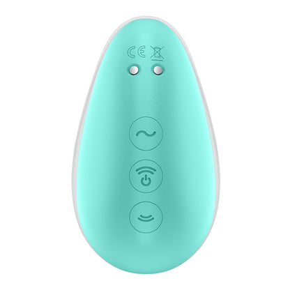Satisfyer Pixie Dust - Mint/Pink - Mint/Pink USB Rechargeable Vibrating Air Pulse Stimulator