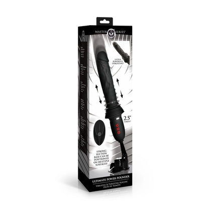 Master Series Ultimate Power Pounder - Black 30 cm USB Rechargeable Thrusting Vibrator