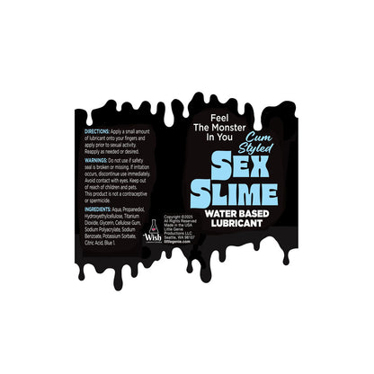 Sex Slime Cum Style Creature Lube - Blue 120 ml - Blue Cum Style Water Based Lubricant - 120 ml Bottle