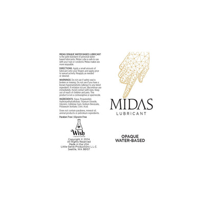 Midas Opaque Water Based Lubricant - 118 ml - Water Based Cum Lube - 118 ml
