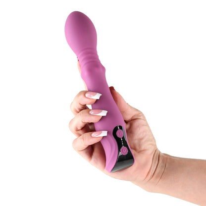 Lust-n-Dreams - Cadence - Blush - Purple 18.2 cm USB Rechargeable Thrusting & Sliding Vibrator