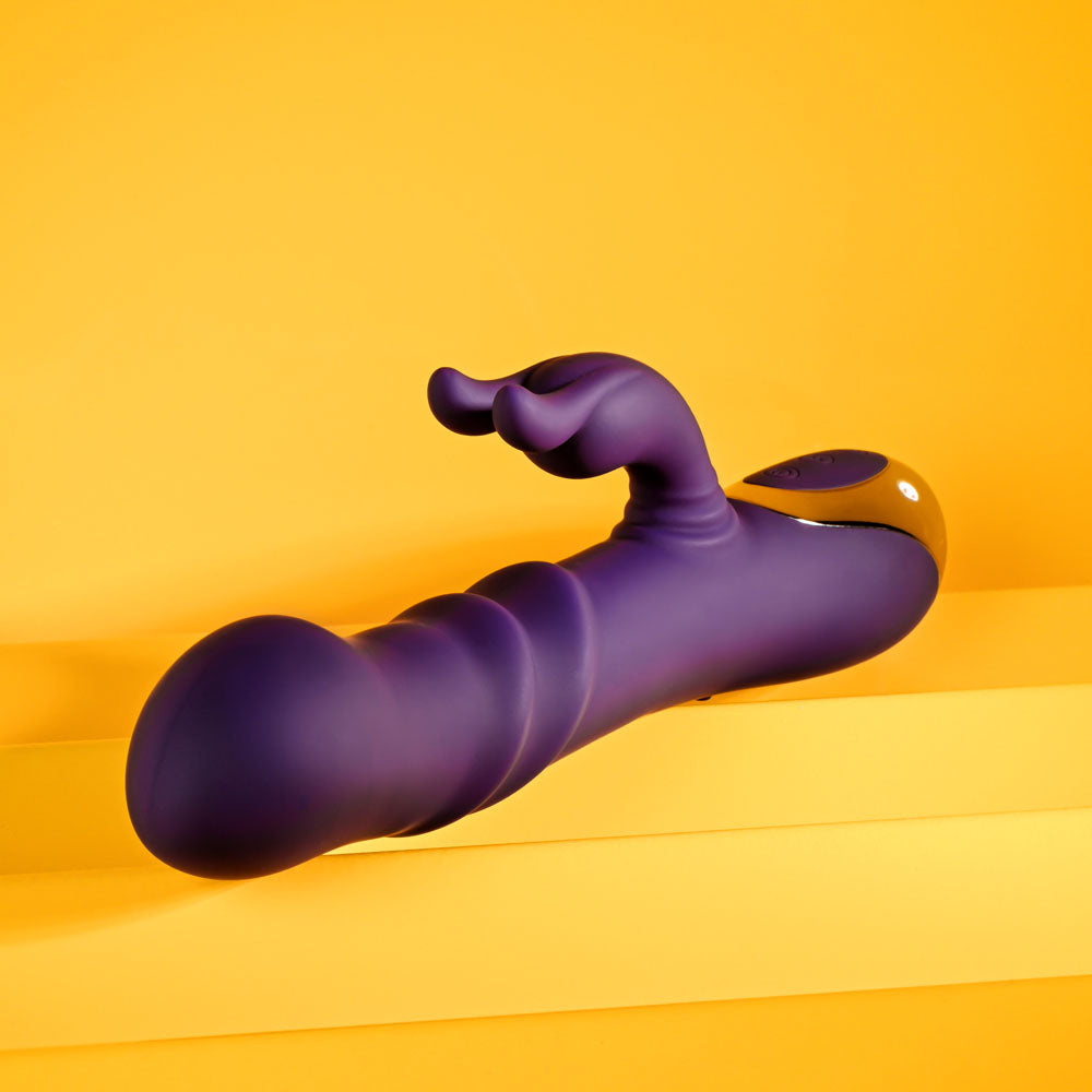 Playboy Pleasure BUNNY PUNCH - Purple 24.4 cm USB Rechargeable Twirling Rabbit Vibrator