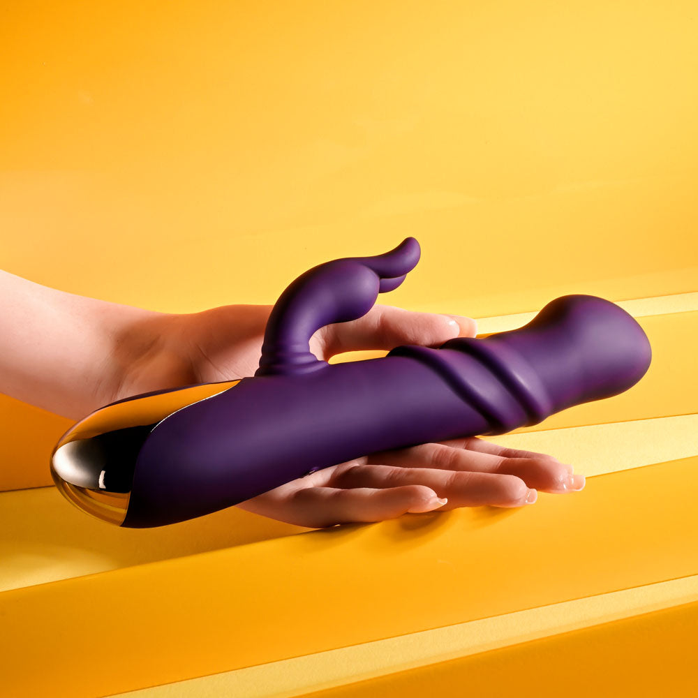 Playboy Pleasure BUNNY PUNCH - Purple 24.4 cm USB Rechargeable Twirling Rabbit Vibrator