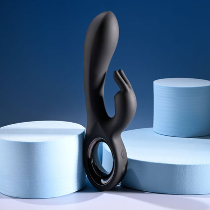 Playboy Pleasure LATE NIGHT BUNNY - Black 20 cm USB Rechargeable Rabbit Vibrator