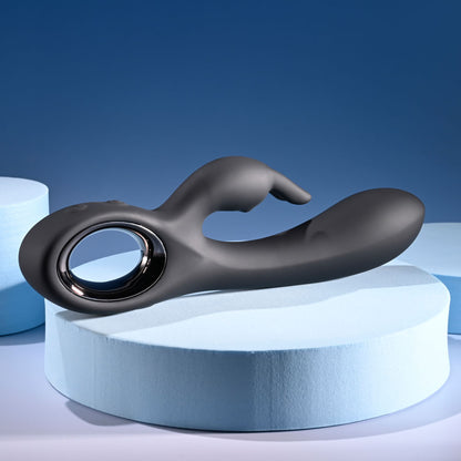 Playboy Pleasure LATE NIGHT BUNNY - Black 20 cm USB Rechargeable Rabbit Vibrator