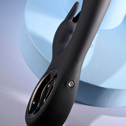 Playboy Pleasure LATE NIGHT BUNNY - Black 20 cm USB Rechargeable Rabbit Vibrator