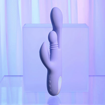 Playboy Pleasure NUBBIN RUBBIN - Purple 24.1 cm USB Rechargeable Thrusting Rabbit Vibrator