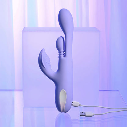 Playboy Pleasure NUBBIN RUBBIN - Purple 24.1 cm USB Rechargeable Thrusting Rabbit Vibrator